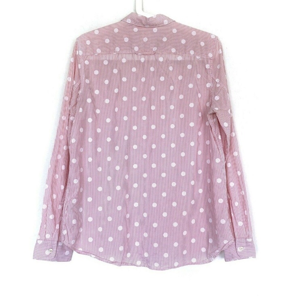 Gap Polka Dot Stripe Boyfriend Button Down Shirt - Picture 6 of 8